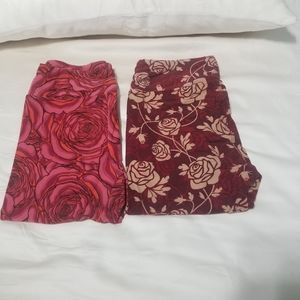 Lularoe rose leggings set